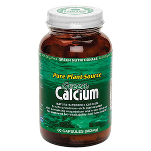 NEW Microrganics Green Nutritionals Pure Plant-Source Green Calcium 60 Capsules