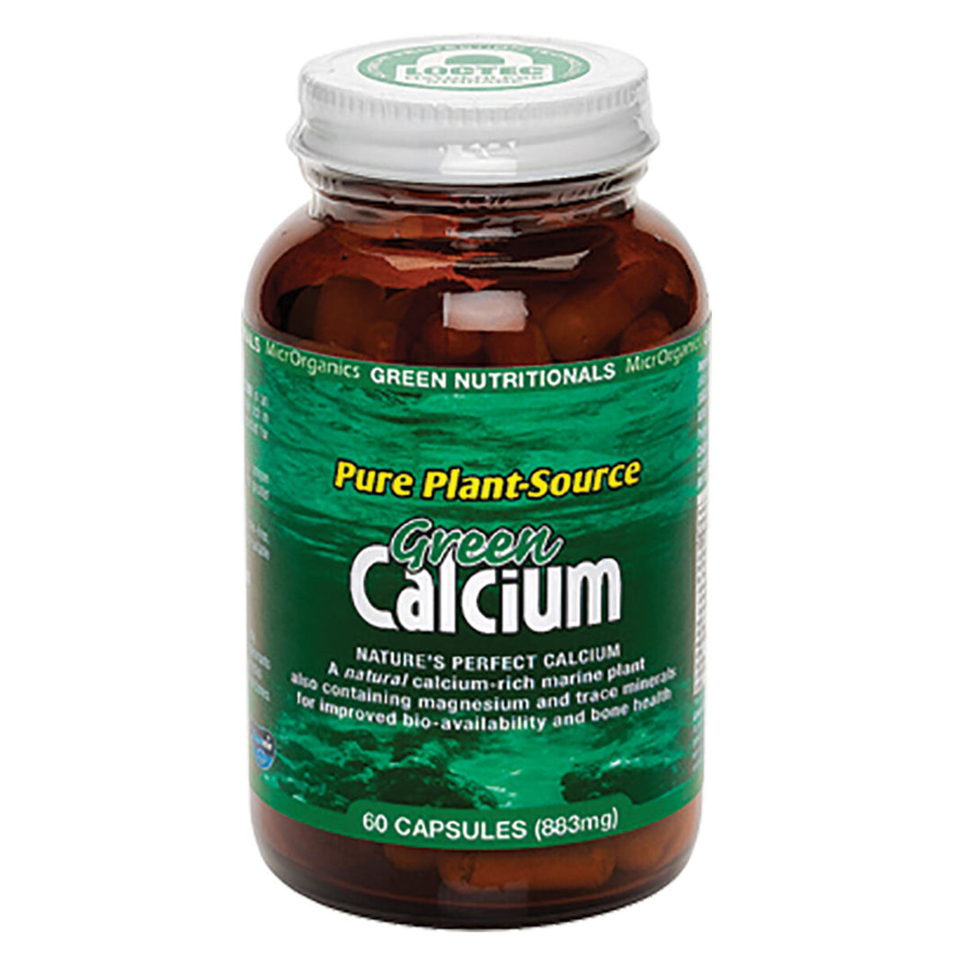 NEW Microrganics Green Nutritionals Pure Plant-Source Green Calcium 60 Capsules