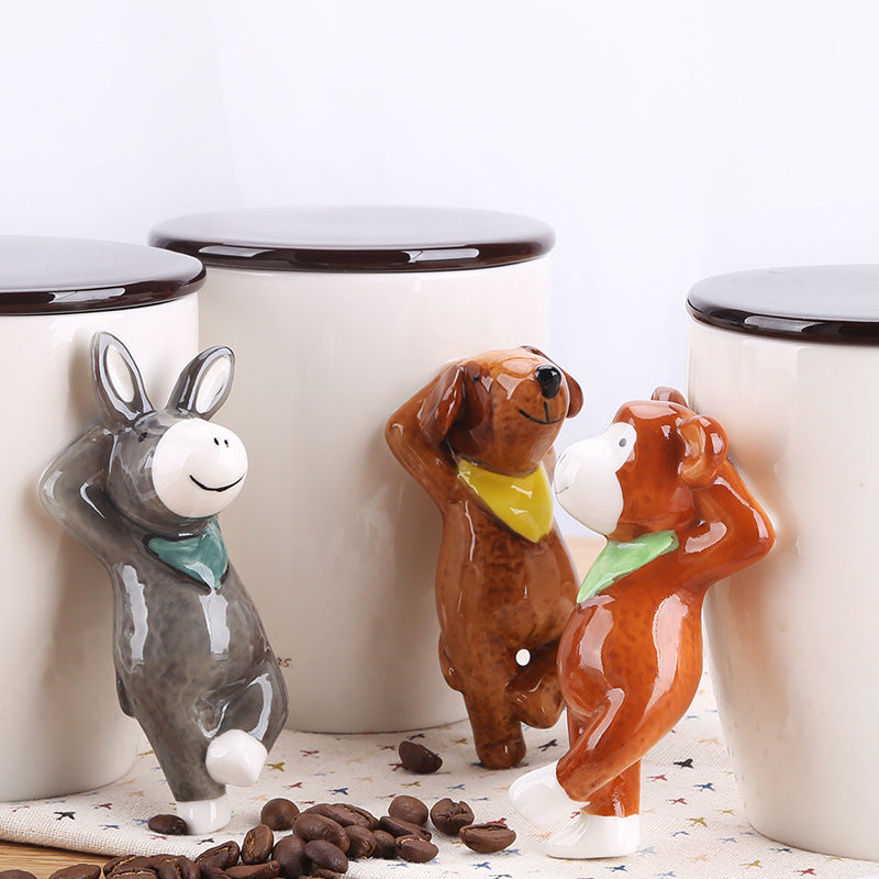 High-value Mark Mug Women's Home With Lid Spoon Couple Coffee Cup