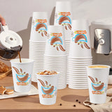 Disposable Paper Cups 12 Oz Hot Cups, 100 Count