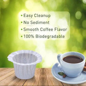 4 Pack Reusable K Cup Coffee Pods with 100 Count Disposable Coffee Paper Filt...