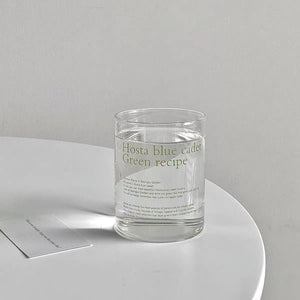 White Borosilicate Glass Simple Letter Coffee