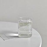 White Borosilicate Glass Simple Letter Coffee