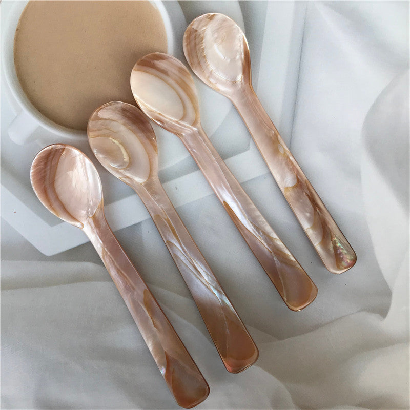 12CM Shell Hotel Coffee Dessert Ice Cream Spoon