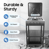 Compact 4-Burner Natural Gas Stove with Protective Cover – Restaurant-Quality Cooking for Home, Camping, and Outdoor Adventures – Non-Slip Feet, Heat Dissipation Holes, Easy Assembly, GDRASUYA10