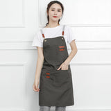 Adjustable Buckle Canvas Apron Supermarket Cafe Fast Food Restaurant Work Clothes