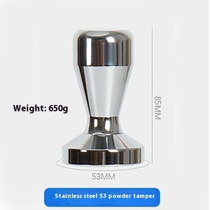 Wooden Handle Coffee Tamper Electroplated Alloy Tamper Coffee Distributor Powder Filler Supporting Equipment