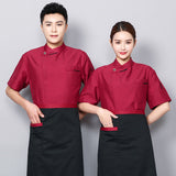 Chef Clothes Short Sleeved Restaurant Kitchen Work Clothes Long Sleeved Large