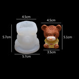 Douyin With 2 Ice Bear Teddy Dog Silicone Molds, Milk Tea Coffee Hotel Diy Decoration Mold