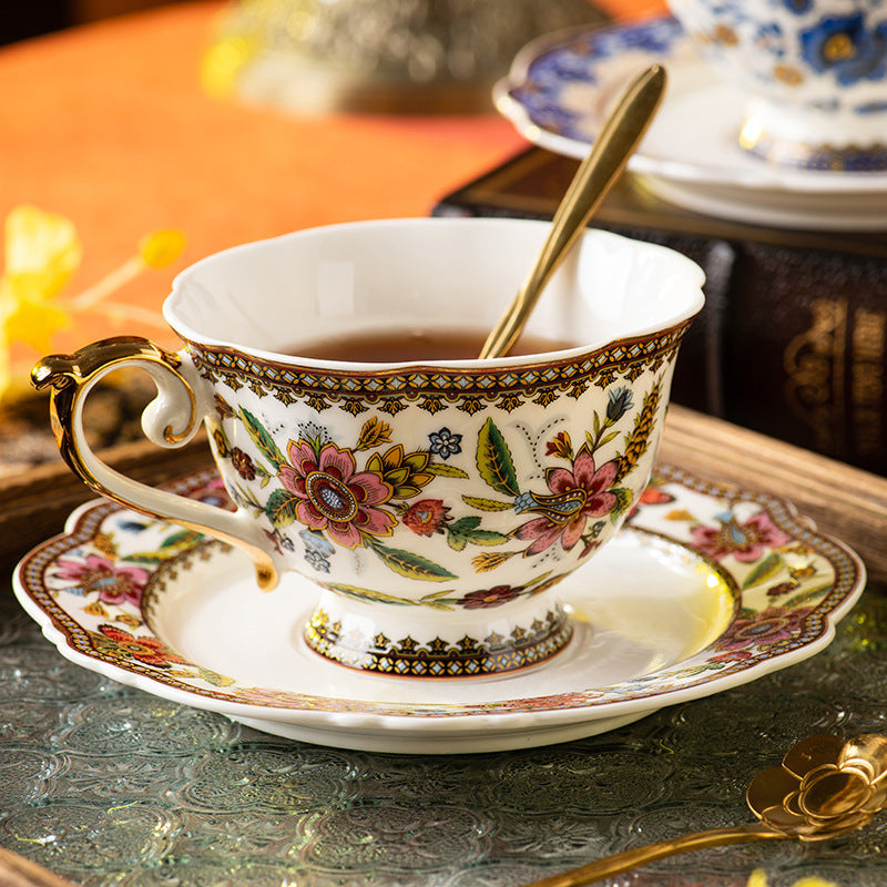 French Coffee Cup Retro Exquisite Ceramic Coffee Set Suit