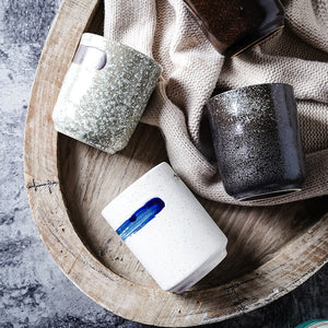 Ceramic Retro Underglaze Color Simple Hot Pot Set Restaurant Water Cup