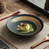 Hand Painted Ugyen Sand Ceramic Rain-hat Shaped Bowl Home Western Restaurant