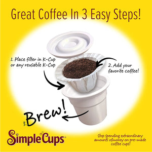 Disposable Filters Compatible with Keurig Brewers- 600 Single Serve Replacement Filters Compatible with Regular and Reusable K Cups- Use Your Own Coffee