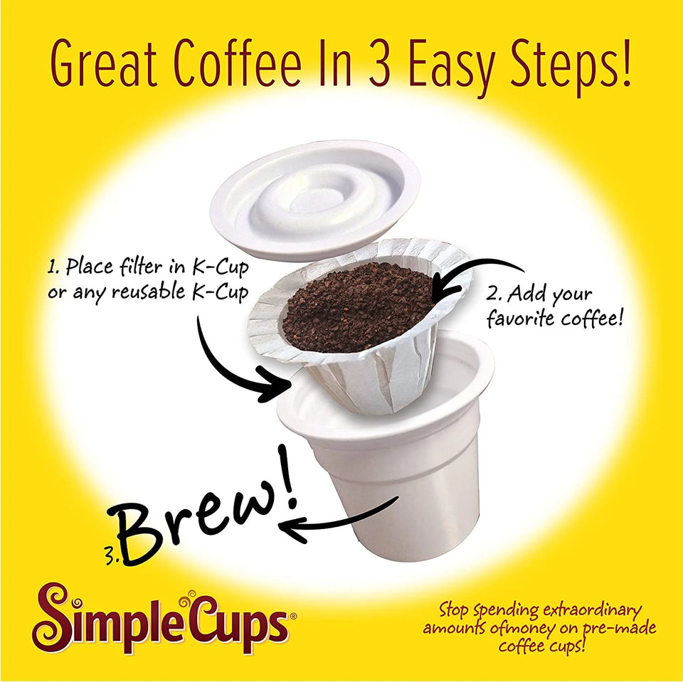 Disposable Filters Compatible with Keurig Brewers- 600 Single Serve Replacement Filters Compatible with Regular and Reusable K Cups- Use Your Own Coffee