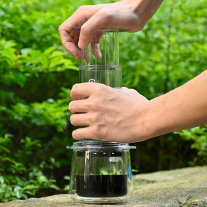 Transparent Outdoor Portable Hand Pressure Pot Coffee Machine