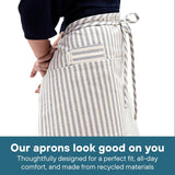 Bistro Half Apron for Men & Women | Half Aprons for Women with Pockets | Delantales Para Meseros | Waitress Aprons | Server Apron with Pocket