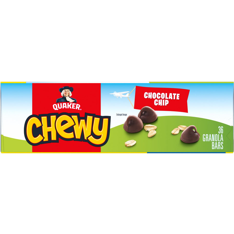 Chewy Granola Bars, Chocolate Chip Flavor, 0.84 Oz, 36 Count