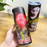 1pc, Stainless Steel Coffee Cup, Cold Drink Ice Water Cup, Christmas Cup, Horror-Themed Insulated Travel Cup, Summer Outdoor Beverage Cup, Fruit Juice Beverage Cup, Halloween Gifts