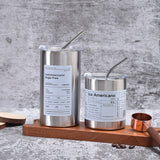 Alloy Ice Coffee Cup Vacuum Double-layer Portable Portable Water Cup Gift