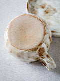 Handmade Stoneware Coffee Coffee Cup, Dish And Spoon Suit Household