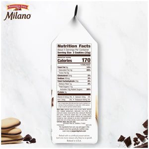 Milano Milk Chocolate Cookies, 6 Oz Bag (15 Cookies)