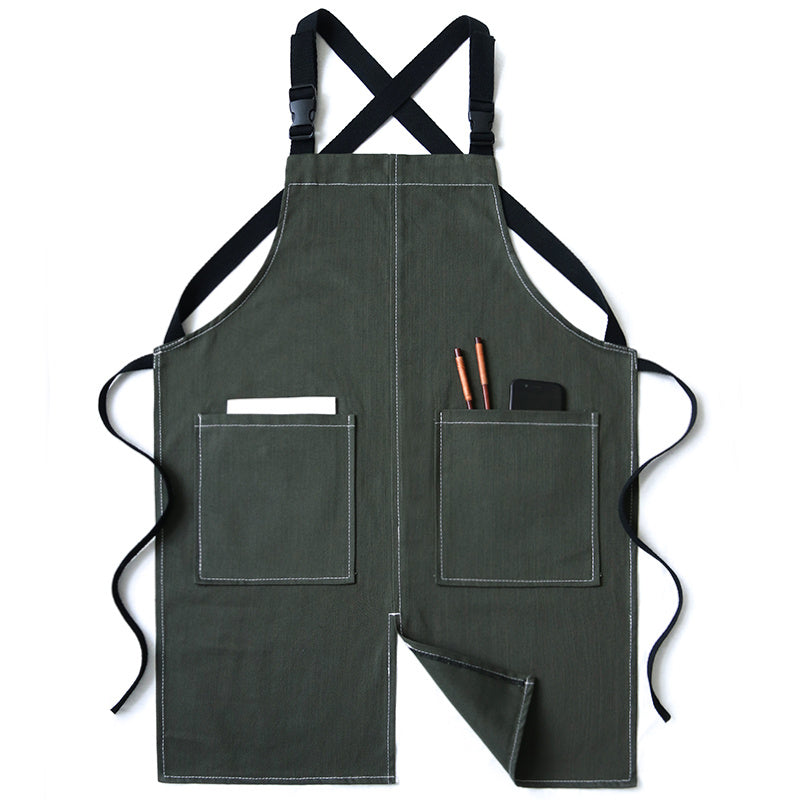 Cowboy Apron Korean Style Personality Barista Tea Shop