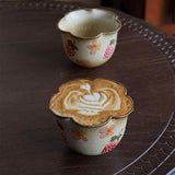 Stoneware Strawberry Flower Mouth Coffee Cup