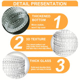 8PCS, Hobnail Drinking Glasses, Glass Cups with Bamboo Lids and Glass Straws Set-16oz Vintage Drinking Glasses Set, Beer Glasses, Iced Coffee Glasses, Cute Tumbler Cup, Ideal for Whiskey, Cocktail, Wine, Gift