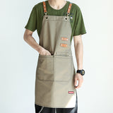 Apron Household Kitchen Cooking Hair Stylist Manicure Milk Tea Shop Baking Men's And Women's Restaurant Denim Overalls Cross-border