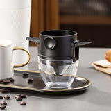 Folding Hand Coffee Tea Stainless Steel Double-layer Drip Filtering Tool Hanging Ear