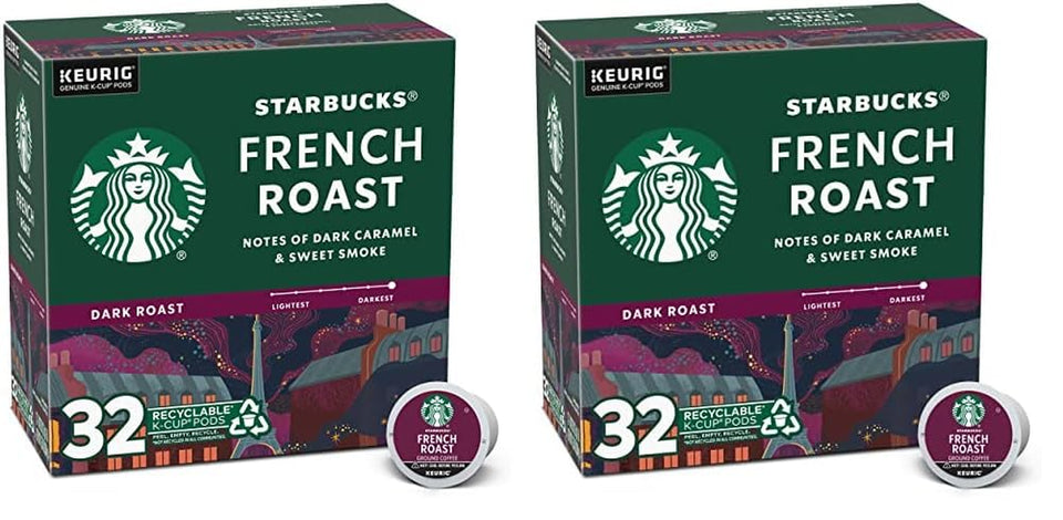 K-Cup Coffee Pods, Dark Roast Coffee, French Roast, 100% Arabica, 1 Box (10 Pods)