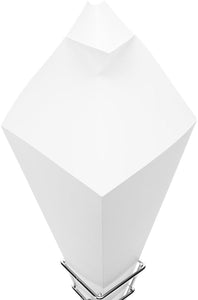 Cone Tek 15 Inch French Fry Cones 100 Recyclable Food Cones - Built-In Sauce Cup Grease-Resistant Lining White Paper Snack Cones for Appetizers and Charcuterie