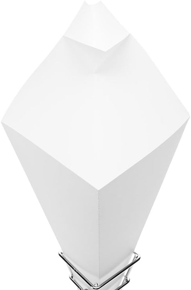 Cone Tek 15 Inch French Fry Cones 100 Recyclable Food Cones - Built-In Sauce Cup Grease-Resistant Lining White Paper Snack Cones for Appetizers and Charcuterie