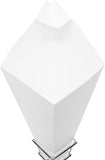 Cone Tek 15 Inch French Fry Cones 100 Recyclable Food Cones - Built-In Sauce Cup Grease-Resistant Lining White Paper Snack Cones for Appetizers and Charcuterie
