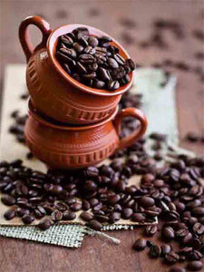 Diamond  Coffee Mosaic Landscape Painting