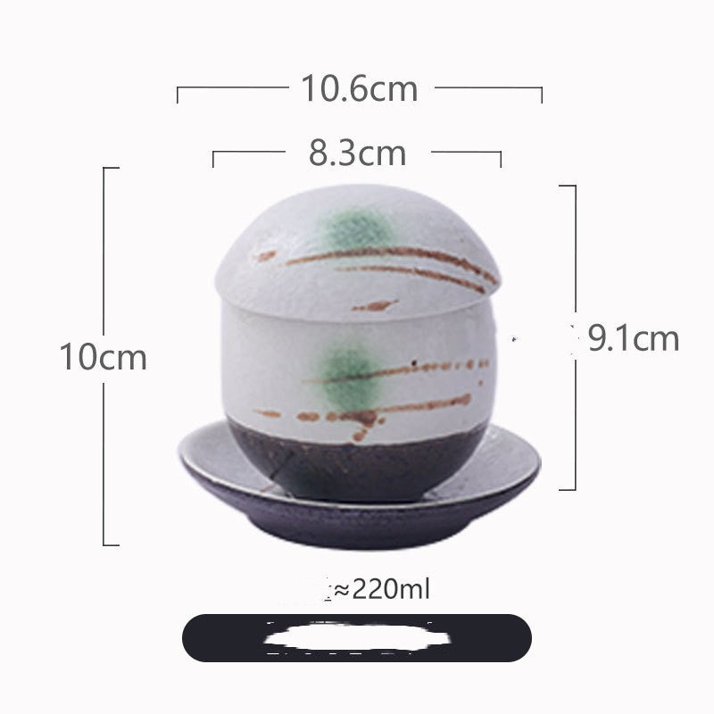 Japanese Style Ceramic Stew Pot Hotel Restaurant Steamed Eggs Nourishing Bird's Nest