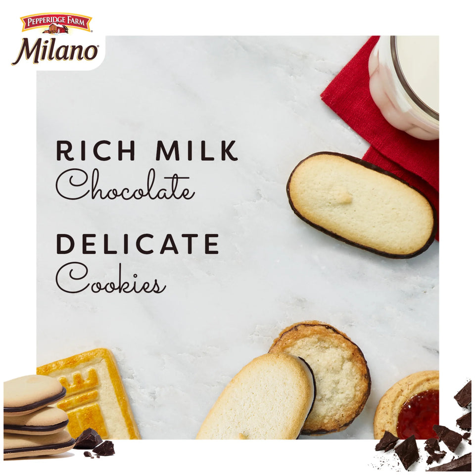 Milano Milk Chocolate Cookies, 6 Oz Bag (15 Cookies)