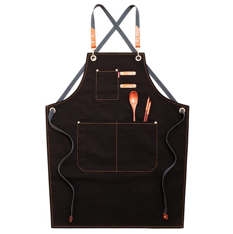 Denim Thick Canvas Apron Milk Tea And Coffee Cake Shop Baking Hairdressing Manicure Chinese Restaurant Overalls