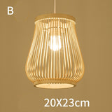 Bamboo Chandelier Chinese Restaurant Hotel Homestay Bedroom Balcony Lantern Rice Lamp