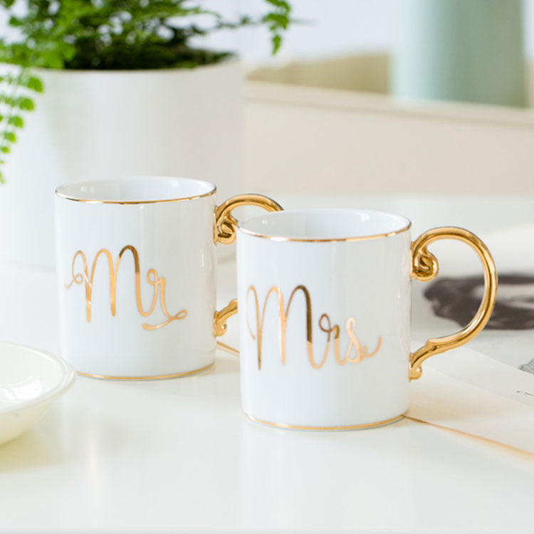Creative Nordic Ceramic Coffee Cup Home Breakfast Mug Good-looking Water Cup Male And Female Couple Pair Cup