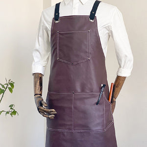 Thickened PU Waterproof And Oil Proof Barista Apron For Men And Women's Restaurants