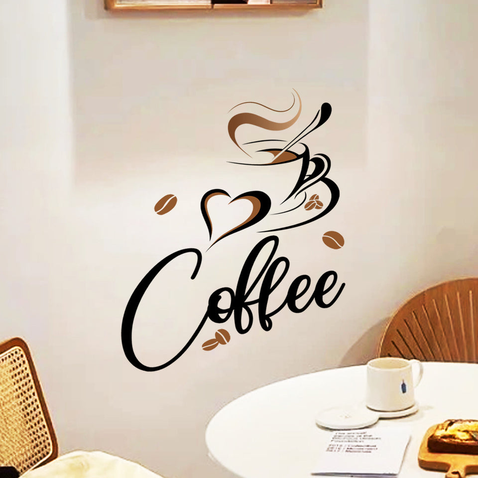 Wall Sticker English Coffee Bean