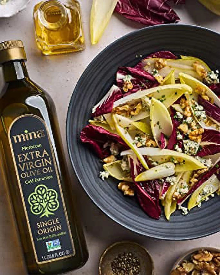 Moroccan Extra Virgin Olive Oil, 33.8 Fl Oz, Cold Extracted, High Polyphenol, Single Origin Also Great for Cooking