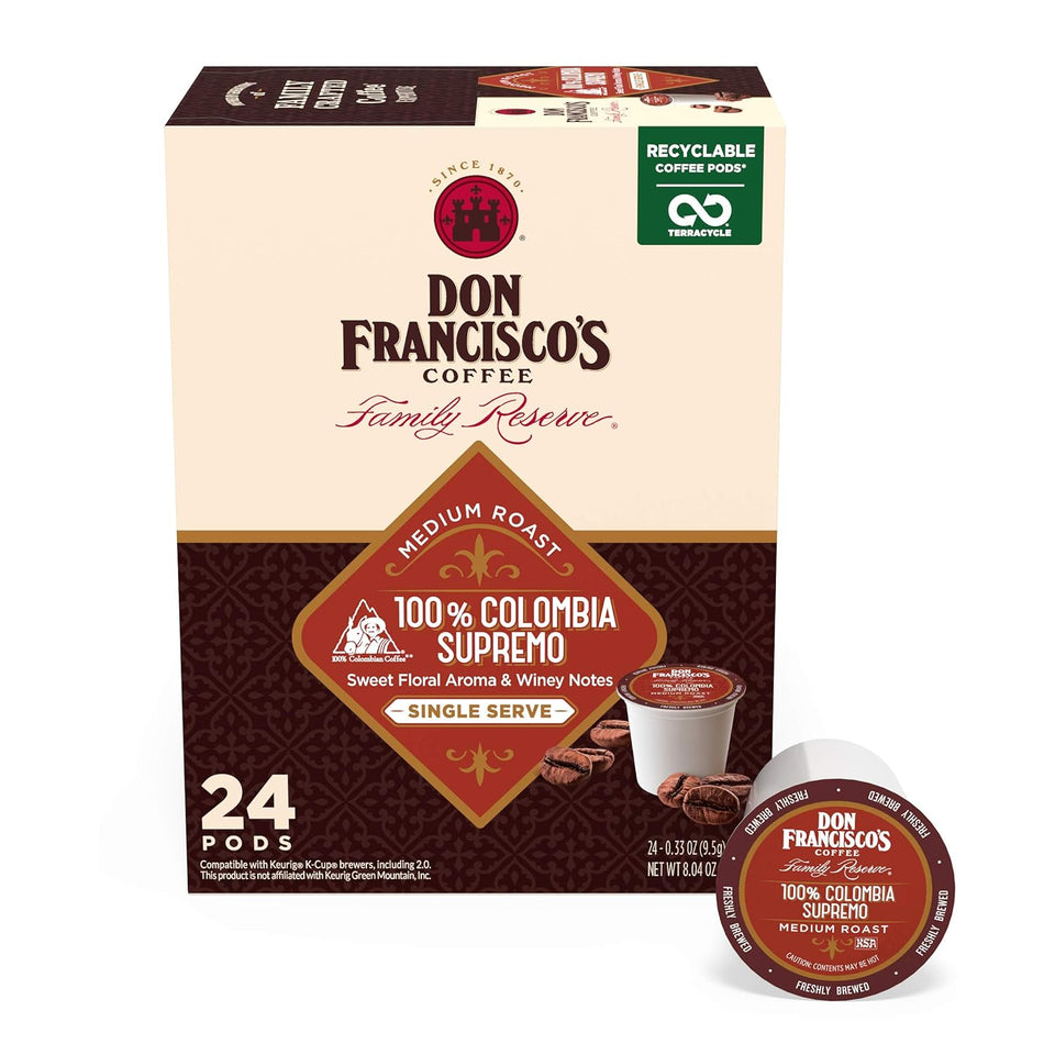 Kona Blend Coffee - 100 K-Cup Compatible Single-Serve Pods - 10% Hawaiian - Recyclable through Terracycle - Compatible with Keurig Brewers