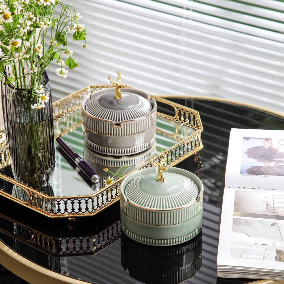 Fashion Creative Personality Coffee Table Decoration Ceramic Ashtray