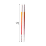 304 Stainless Steel Chopsticks Household Alloy Restaurant Color Laser Square-headed