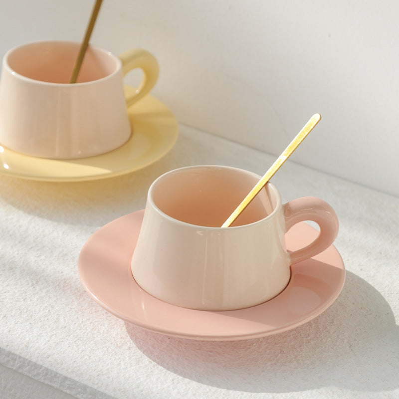 Home Fashion Casual Ceramic Coffee Cup And Saucer Set