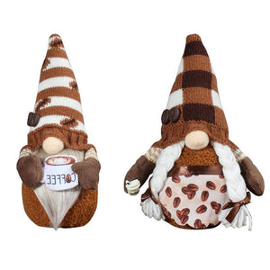 Coffee Rudolph Faceless Doll Window Decoration