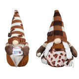 Coffee Rudolph Faceless Doll Window Decoration