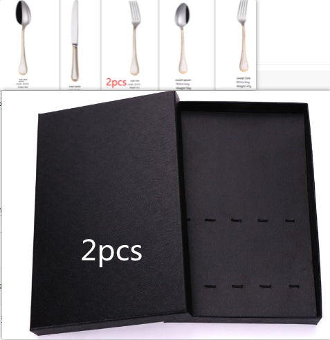 Knife Fork And Spoon Hotel Restaurant Western Tableware Household Light Luxury Tableware Set